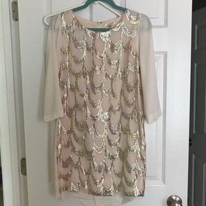 Gold embroidered dress